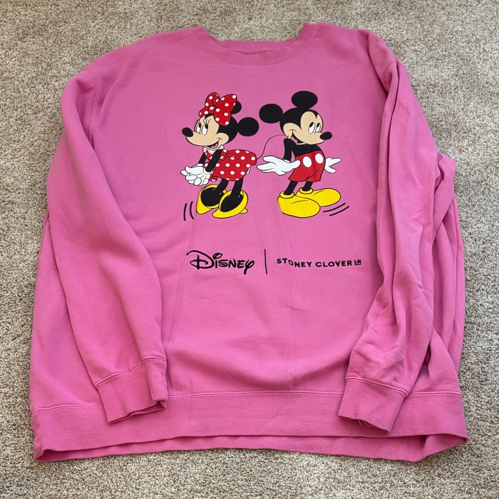 Disney SCL Pink Crewneck with Mickey and Minnie
